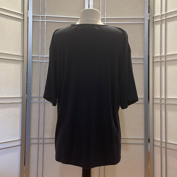 *Vintage Short Sleeved Navy Blue Top Size 14/16 Dress Barn - Picture 3 of 5